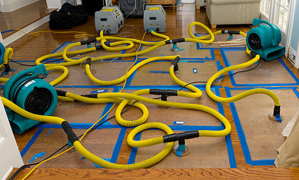 Professional Flood Damage Restoration technician working in Walker, MI